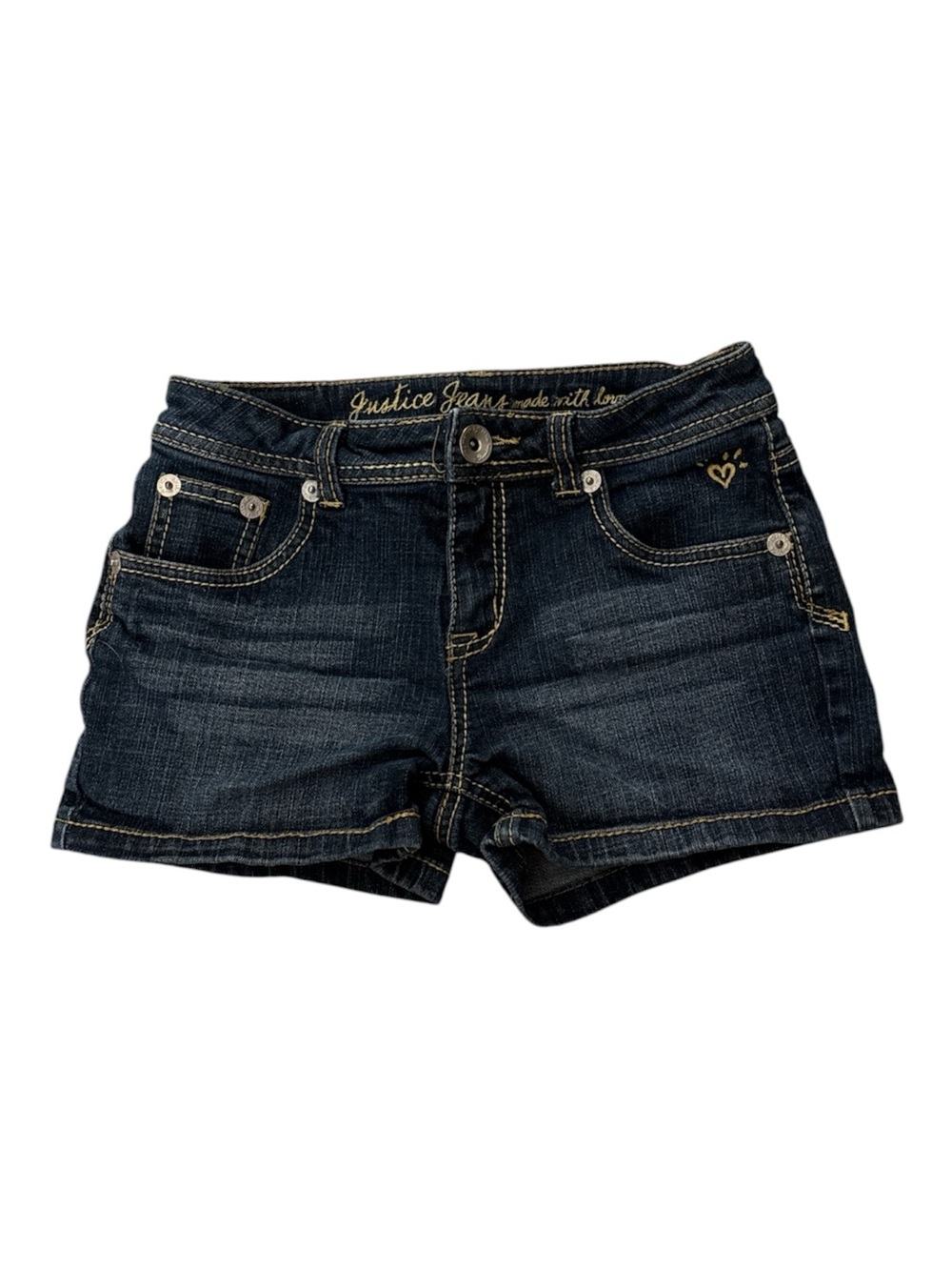 Girls Justice Simply Low Stretch Denim Jean Shorts 12R